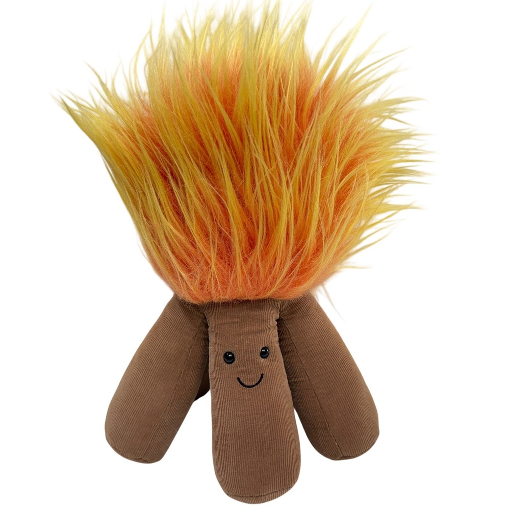 Jellycat Amuseables Campfire Plush Stuffed Toy‎ Orange Yellow Fluffy Retired NEW